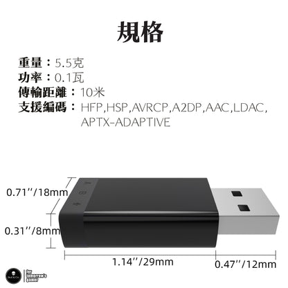 藍牙音訊接收發射器 AudioDrive 適用PS5/PS4/Switch/NS2/PC等裝置
