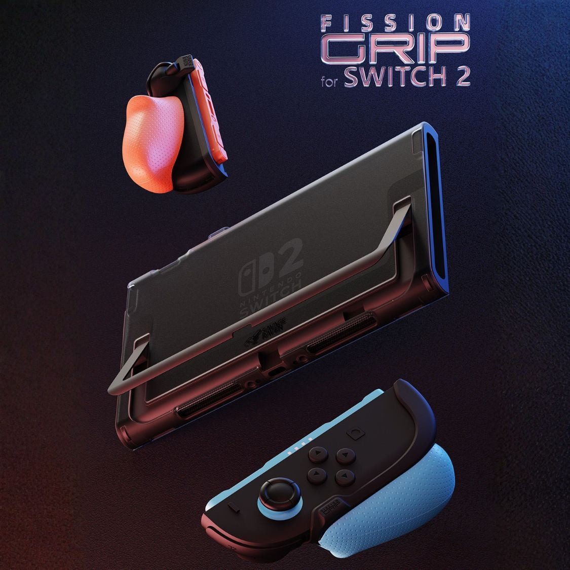 Switch 2分離式握把保護軟套 FissionGrip 適用NS2的人體工學分離握把（原廠底座相容）
