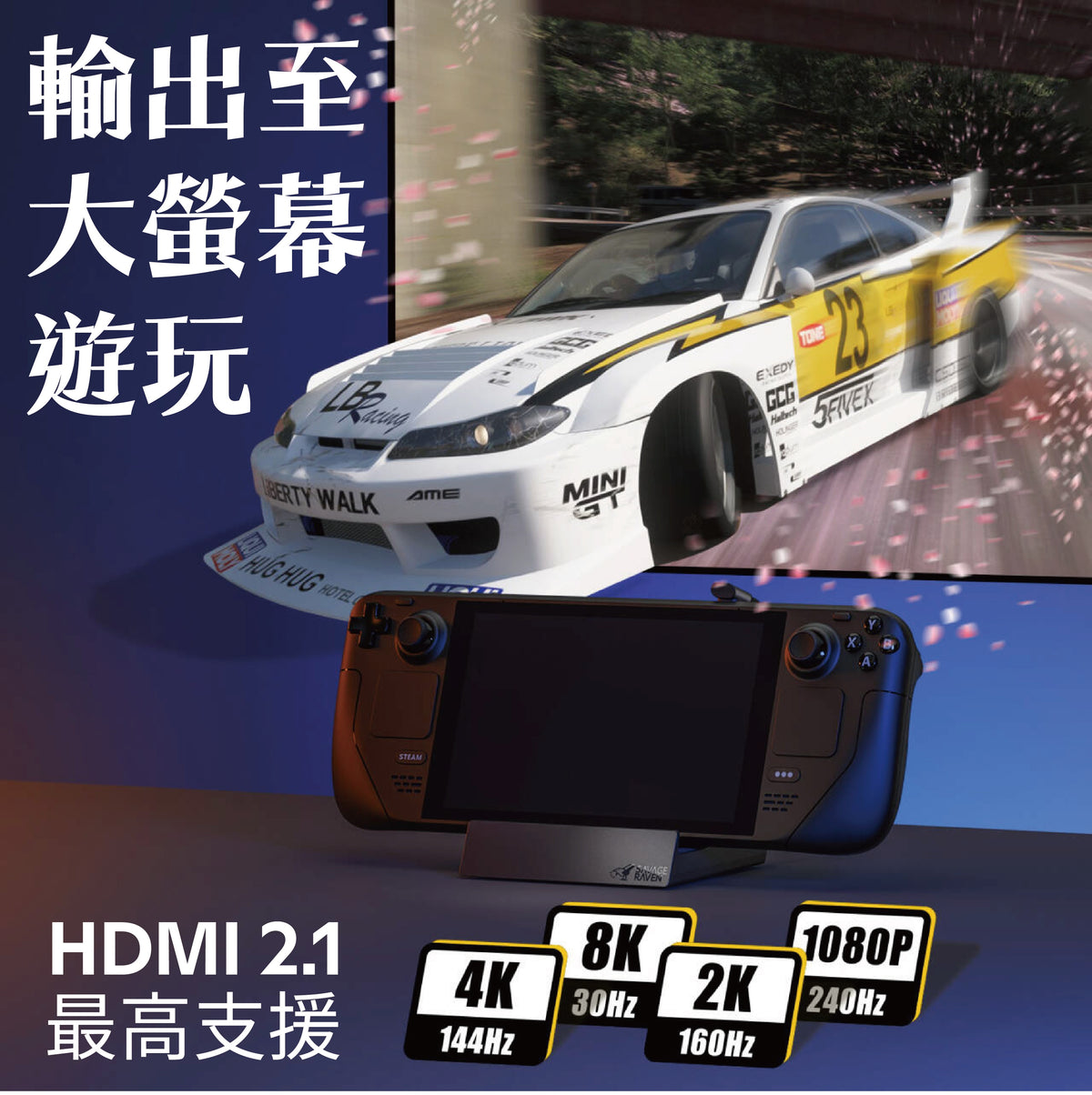 ONE DOCK多功能擴充便攜底座 適用Steam Deck/XBOX Ally/ROG Ally X/MSI CLAW等電競掌機