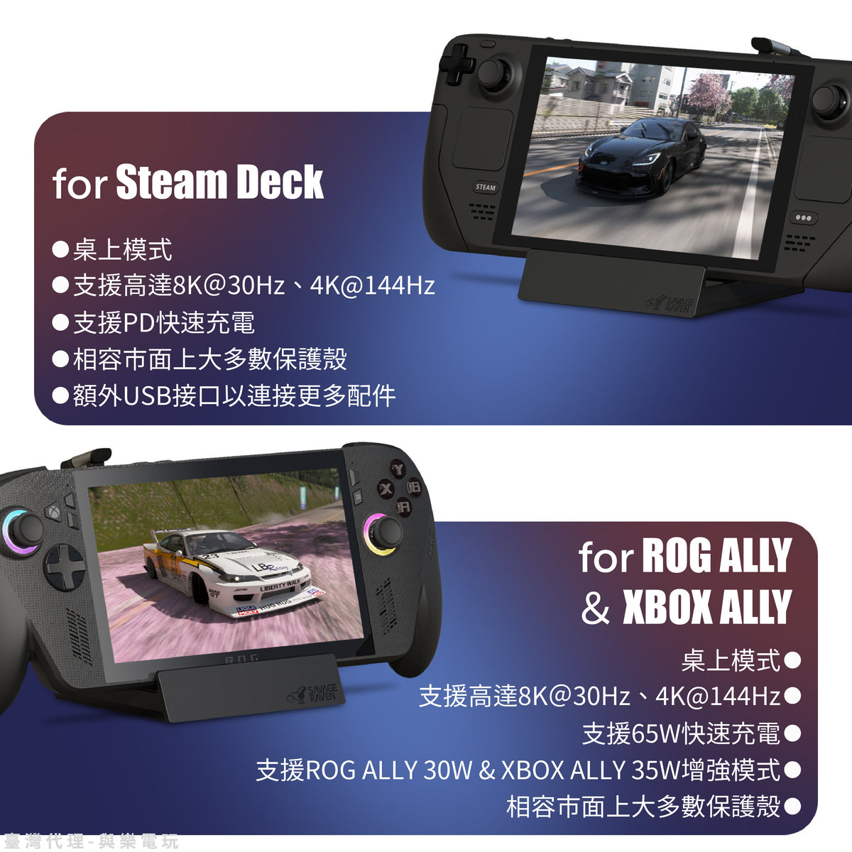 ONE DOCK多功能擴充便攜底座 適用Steam Deck/XBOX Ally/ROG Ally X/MSI CLAW等電競掌機