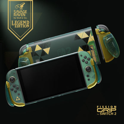 Switch 2 傳說限量版 分離握把保護軟套FissionGrip/Joy-Con類比套/D-PAD按鍵帽/保護上蓋